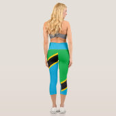 Tansania-Flagge Capri Leggings (Rückseite)