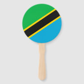 Tansania-Flagge Fächer (Rückseite)