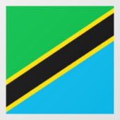 Tansania-Flagge Fensteraufkleber (Blatt)