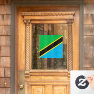 Tansania-Flagge Fensteraufkleber
