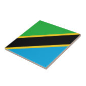 Tansania-Flagge Fliese (Seite)