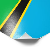 Tansania-Flagge Fotodruck (Ecke)