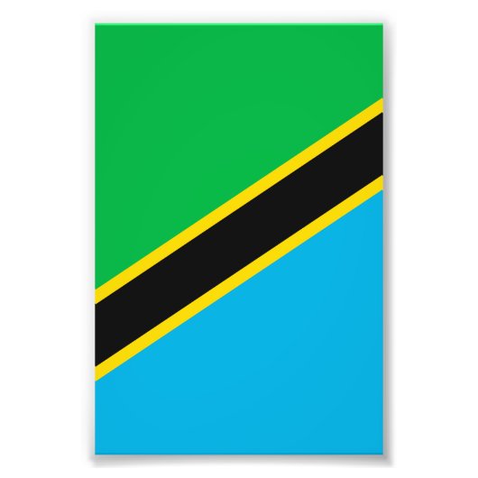 Tansania-Flagge Fotodruck (Vorne)