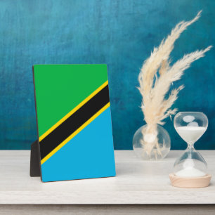Tansania-Flagge Fotoplatte