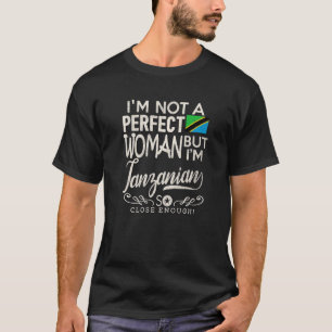 Tansania-Flagge Frau Tansanischer Stolz Souvenir T-Shirt