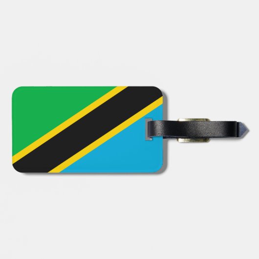 Tansania-Flagge Gepäckanhänger (Rückseite horizontal)