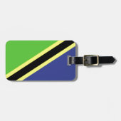 Tansania-Flagge Gepäckanhänger (Vorderseite horizontal)