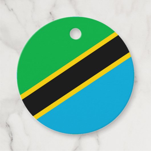 Tansania-Flagge Geschenkanhänger (Vorderseite)