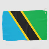 Tansania-Flagge Golfhandtuch (Horizontal)