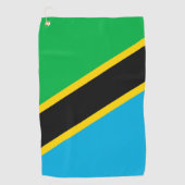 Tansania-Flagge Golfhandtuch (Vorderseite)