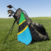 Tansania-Flagge Golfhandtuch (Gras)