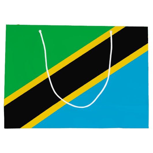 Tansania-Flagge Große Geschenktüte (Rückseite)