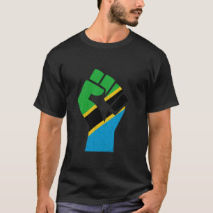 Tansania-Flagge Handfist Tansanischer Stolz Tansan T-Shirt
