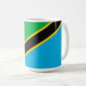 Tansania-Flagge Kaffeetasse (VorderseiteRechts)