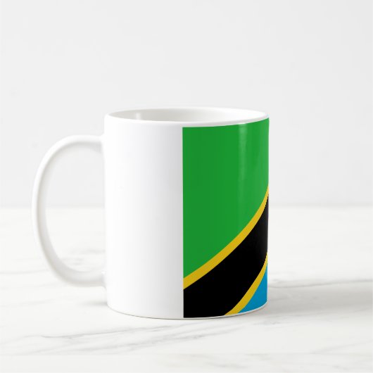 Tansania-Flagge Kaffeetasse (Links)