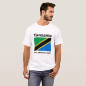 Tansania-Flagge + Karte + Text-T - Shirt (Vorne ganz)