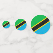 Tansania-Flagge Konfetti (Vorderseiten)