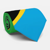 Tansania-Flagge Krawatte (Gerollt)