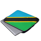 Tansania-Flagge Laptopschutzhülle (Vorne Knopf)