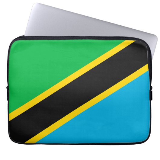 Tansania-Flagge Laptopschutzhülle (Vorderseite)