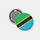 Tansania-Flagge Magnet (Vorderseite/Rückseite)