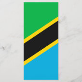Tansania-Flagge Menükarte (Rückseite)