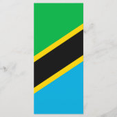 Tansania-Flagge Menükarte (Vorderseite)