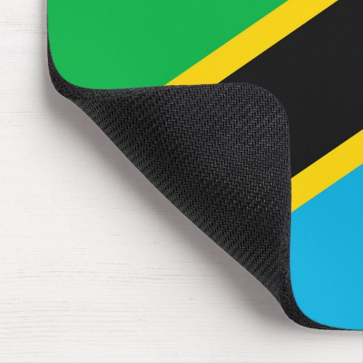 Tansania-Flagge Mousepad (Ecke)