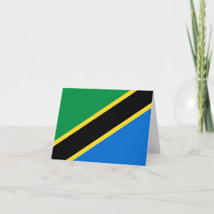 Tansania-Flagge Notizkarte Karte