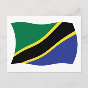 Tansania-Flagge Postkarte