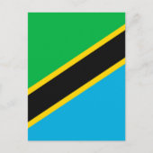 Tansania-Flagge Postkarte (Vorderseite)