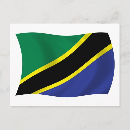 Tansania Flagge Postkarte (Vorderseite)