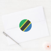 Tansania-Flagge Runder Aufkleber (Umschlag)