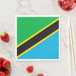 Tansania-Flagge Serviette