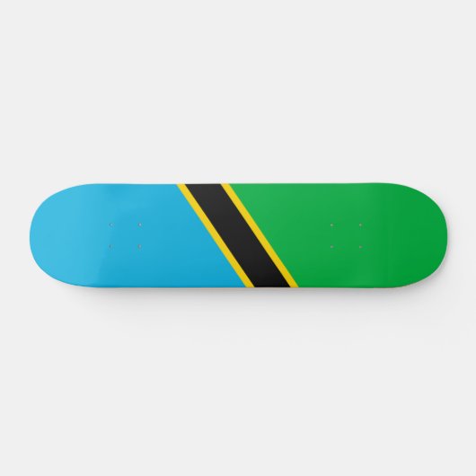 Tansania-Flagge Skateboard (Horizontal)