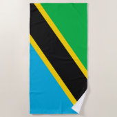 Tansania-Flagge Strandtuch (Vorderseite)