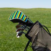 Tansania Flagge Streifen Farblinien Muster Golf Headcover (In SItu)