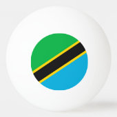 Tansania-Flagge Tischtennisball (Rückseite)