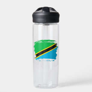 Tansania-Flagge Trinkflasche
