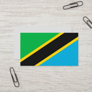 Tansania-Flagge Visitenkarte