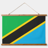 Tansania-Flagge Wandteppich Mit Holzrahmen (Vorderseite)