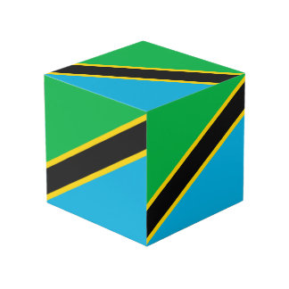 Tansania-Flagge Würfel