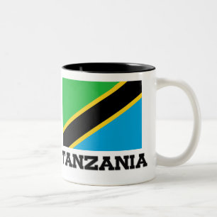 Tansania-Flagge Zweifarbige Tasse