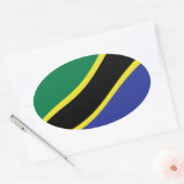 Tansania Flaggenaufkleber Ovaler Aufkleber (Umschlag)