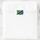 Tansania Flaggenaufkleber Runder Aufkleber (Tasche)