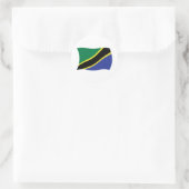 Tansania Flaggenaufkleber Runder Aufkleber (Tasche)
