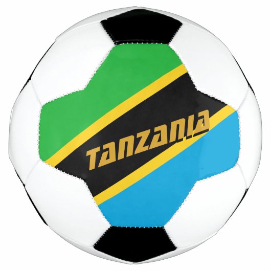 Tansania Football & Tansania Flag / Sport Fußball (Vorderseite)