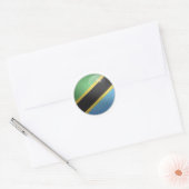 Tansania Glossy Circle Flag Runder Aufkleber (Umschlag)