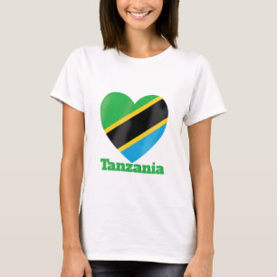 Tansania Herzenflagge T-Shirt