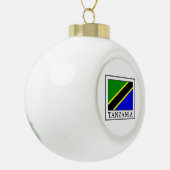 Tansania Keramik Kugel-Ornament (Links)